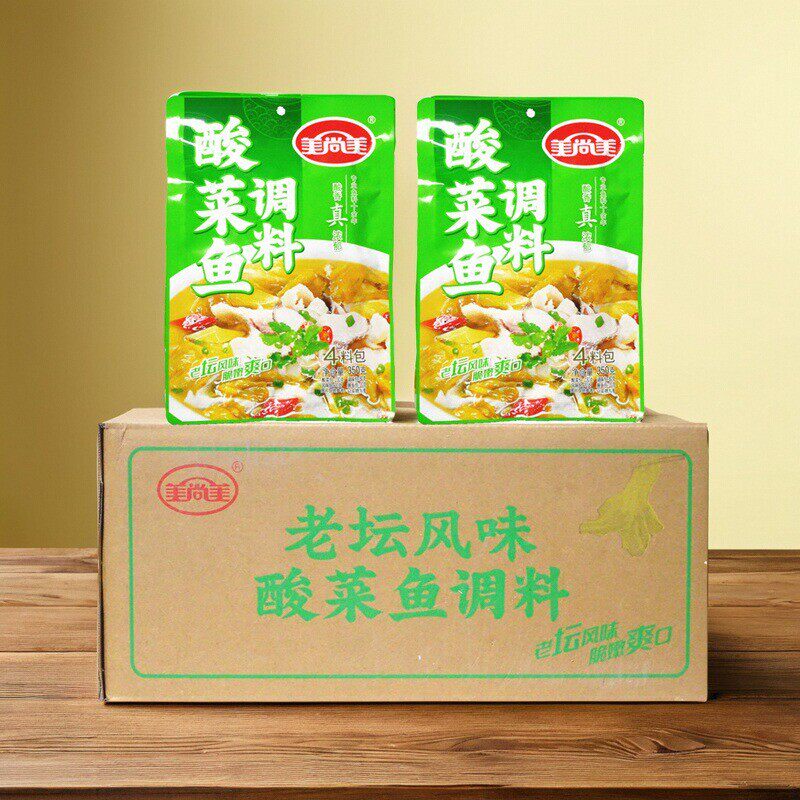 美尚美酸菜鱼调料350g泡酸菜酸菜粉丝汤肥牛火锅兔酒商用整箱包邮