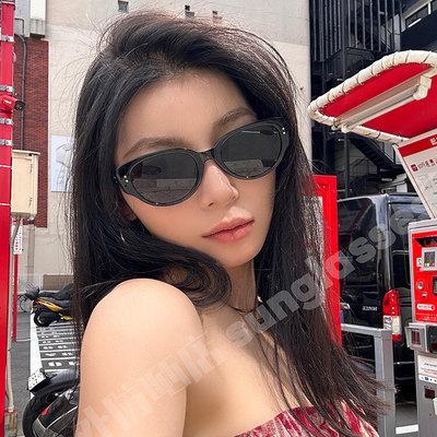 谁戴谁好看的墨镜猫眼太阳镜墨镜2025欧美辣妹风格造型拍照女fme