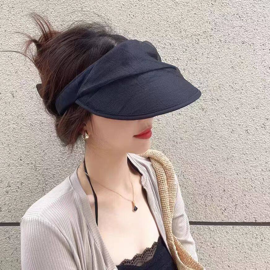 殊品集服高定系列韩版气质女款芭蕾风泡泡发箍遮阳防晒空顶帽3594