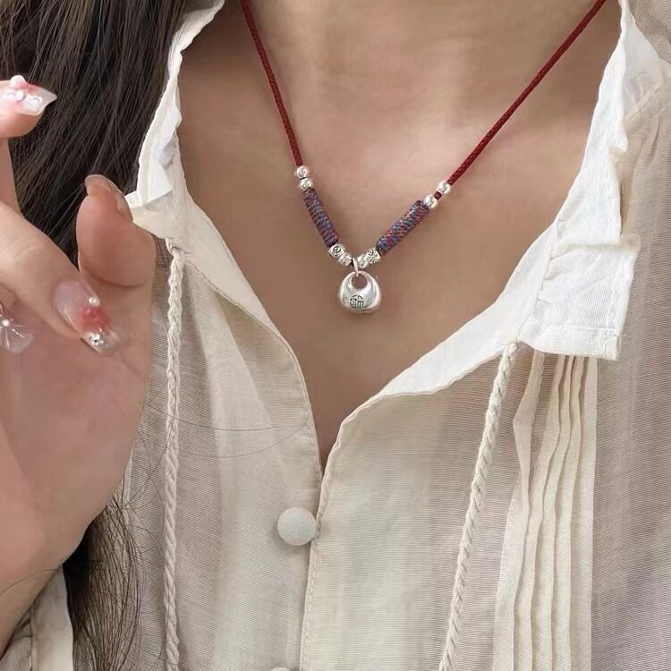 新中式银坨实心小胖福项