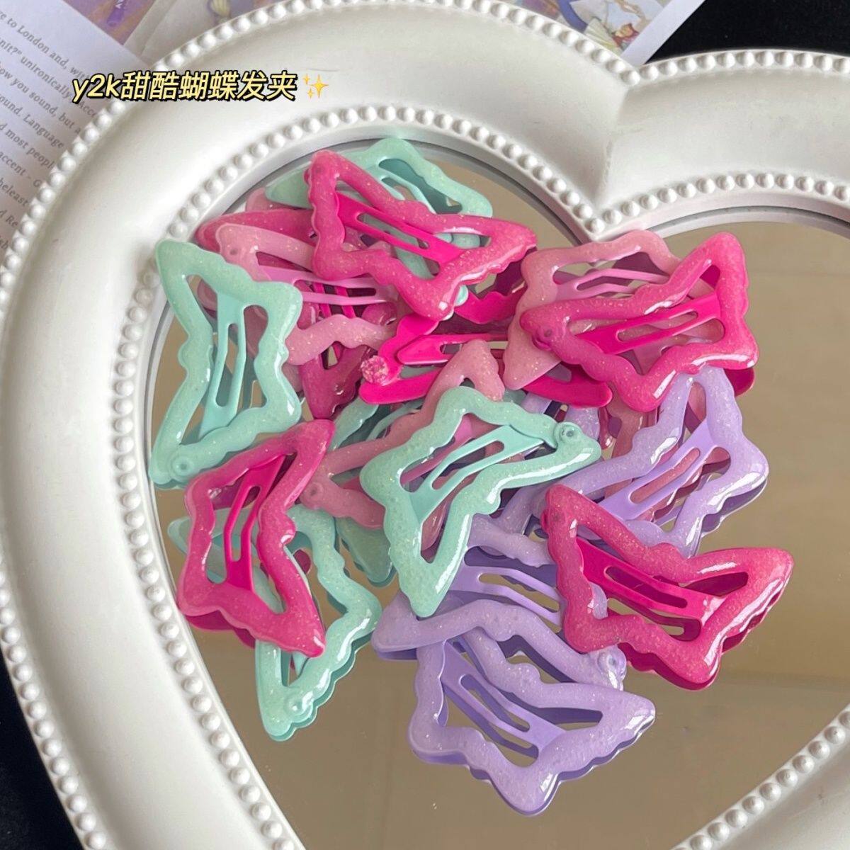 y2k甜酷蝴蝶bb夹ins辣妹