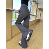 喇叭裤 垂坠感瑜伽运动裤 女2025秋冬新款 拖地裤 直筒马蹄裤 灰色美式