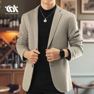 潮流休闲西服高级感男装 CTSM春秋季 外套男两粒扣西装 修身 单西 男士