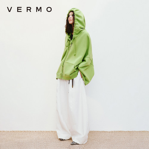 VERMO复古水洗宽袖卫衣外套