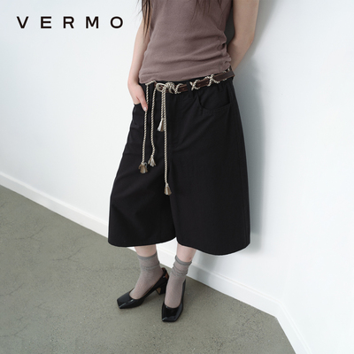 VERMO麻爽天丝棉七分裤