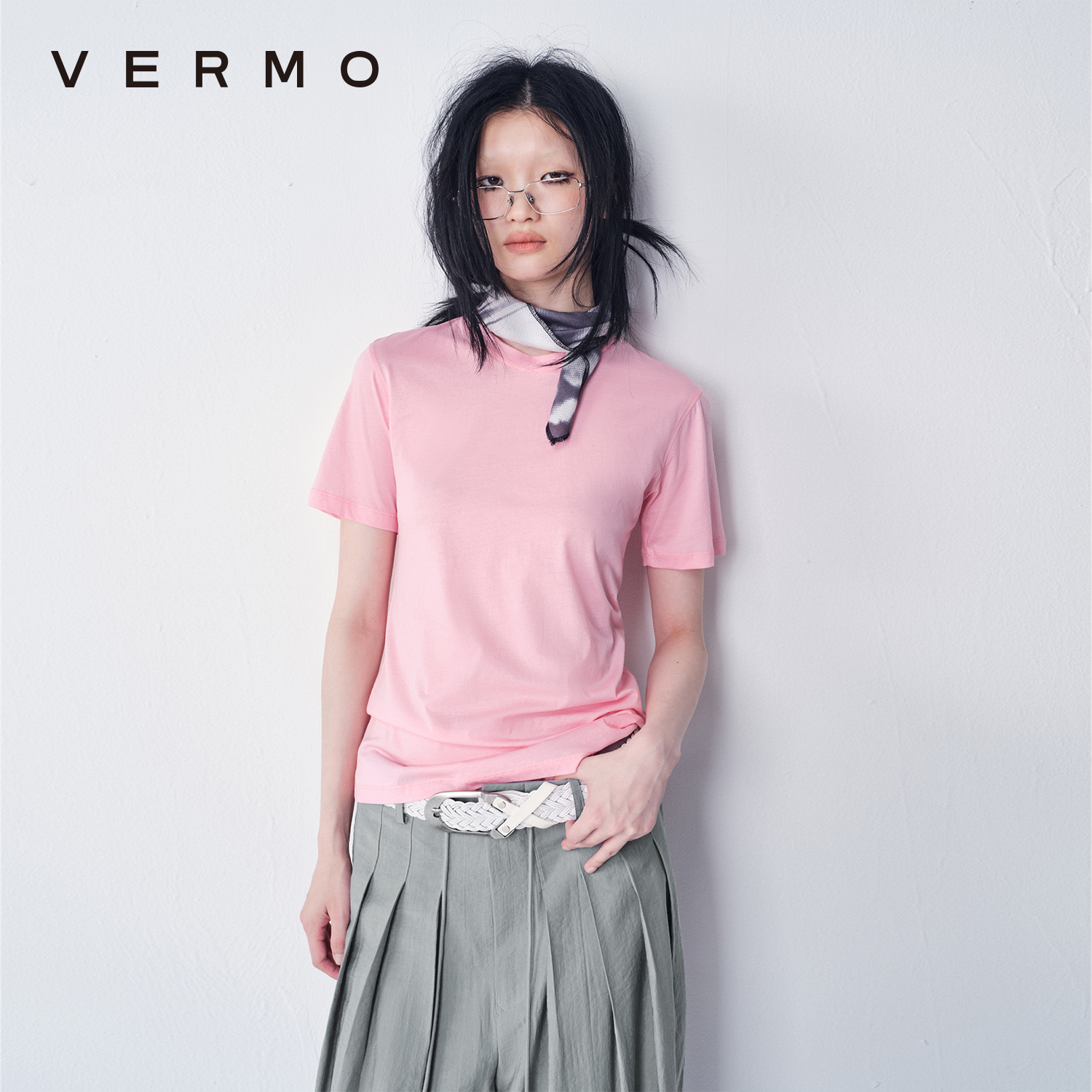 VERMO长绒棉轻透修身T