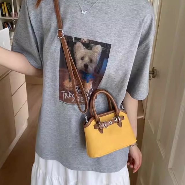 韩国手提迷你包包女2025新款潮夏季时尚小方包简约百搭单肩斜挎包