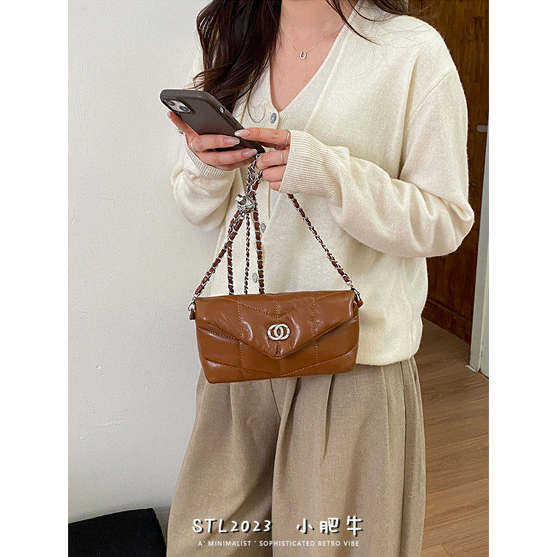 小众轻奢复古翻盖小方包包包女网红链条单肩斜挎包高级百搭腋下包,箱包皮具/热销女包/男包,通用款女包,淘宝优惠券,粉丝福利购,淘宝优惠卷