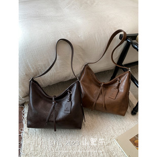 美拉德复古托特包包女2025新款腋下包高级感大容量休闲通勤女包潮