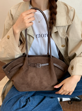 法式大容量腋下包包女秋冬美式复古托特包通勤休闲中古单肩手提包