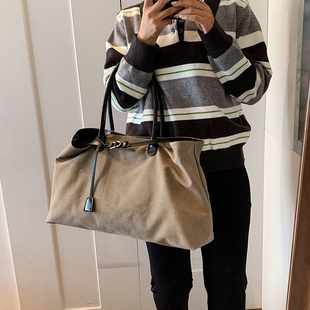 大容量包包女2025秋季新款大容量托特包百搭日常纯色单肩手提包