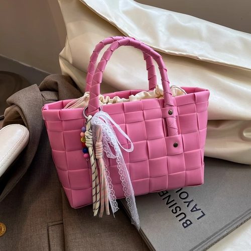 手拎包小仙女粉色菜篮子包