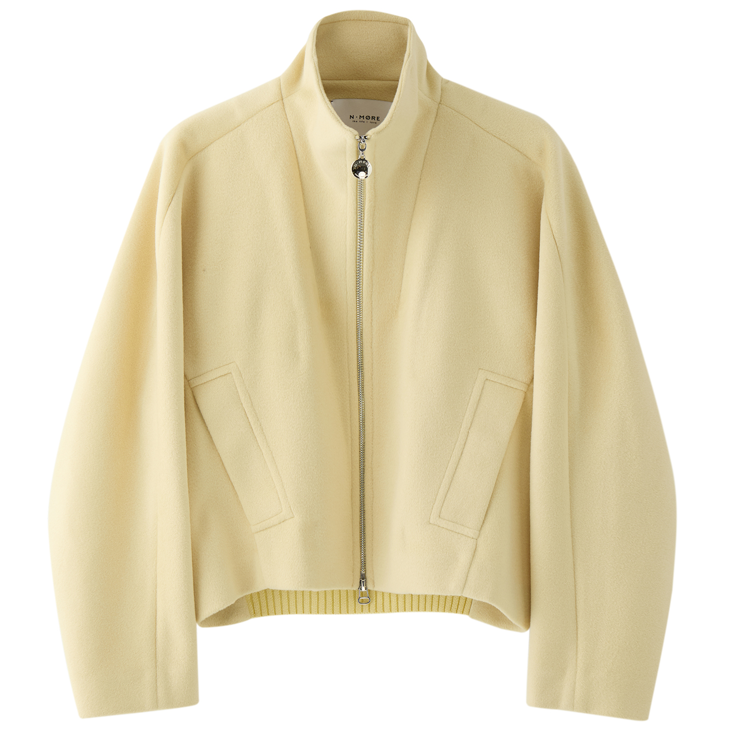 NMORE设计师品牌 25冬季新款 麦浪黄立领复合针织羊毛廓形外套
