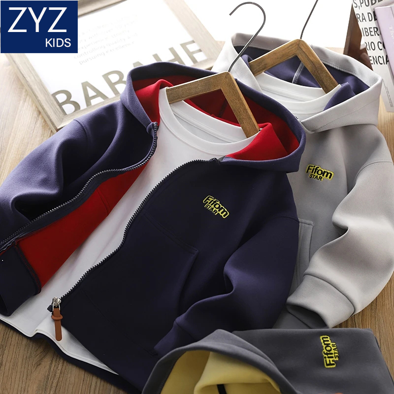 男童秋冬连帽防风保暖运动外套潮