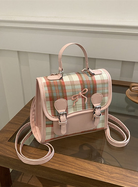 JK包包双肩包韩版ins风学院复古格子迷你学生小背包可爱日系手提