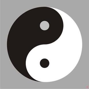 阴阳太极双鱼图贴纸 相生相克此长彼消太极哲理墙贴玻璃贴