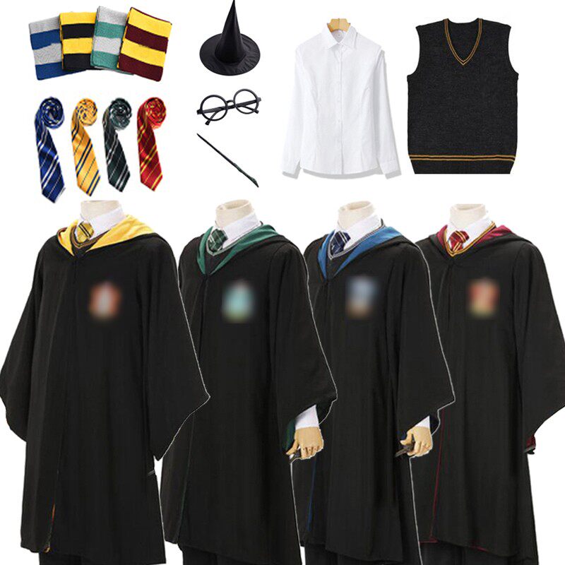 魔法师cos服衣服披风斗篷魔法袍演出服成人儿童装扮巫师袍套装