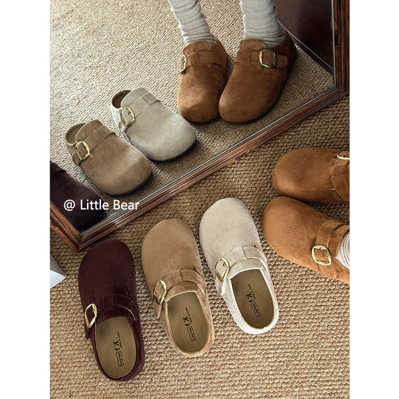 小熊出走厚底内增高包头勃肯拖鞋