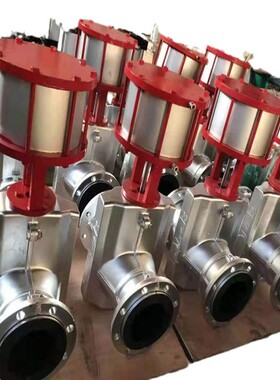 GJ41X-10Z DN100手动胶管阀 手动夹断阀 铝管夹阀