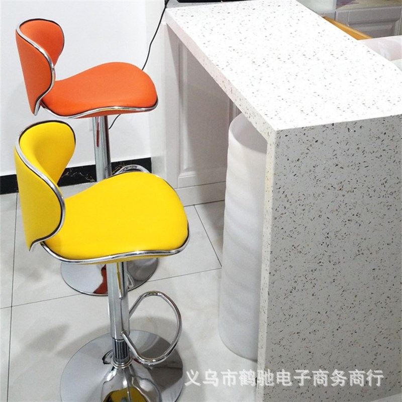 酒吧椅前台收银高脚凳时尚吧台椅凳子简约吧椅靠背椅子旋转吧凳