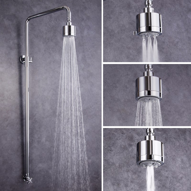 明装单冷淋浴花洒套装 公共澡堂升降式简易淋浴套装特价款LM1019