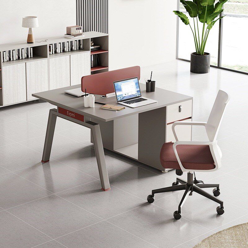 简约现代员工桌办公桌椅组合电脑桌财务桌四人职员桌屏风工作位2/