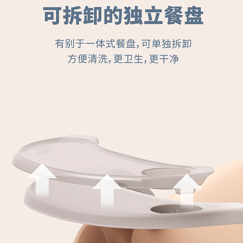 家用儿童多功能餐椅凳子二代宝宝叫叫椅靠背软垫塑料座椅便携拆卸