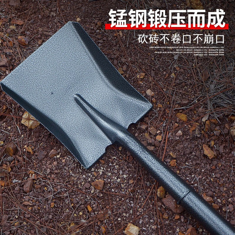 园林铁铲钢锹尖铲园艺种菜防身雪铲铲子车载锄草松土农用户外工具