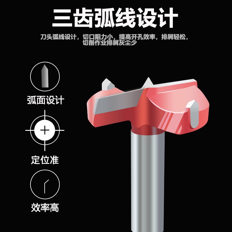 木工开孔器扩孔器套盒装塑料木板打孔器铰链软木硬木木头钻头圆形