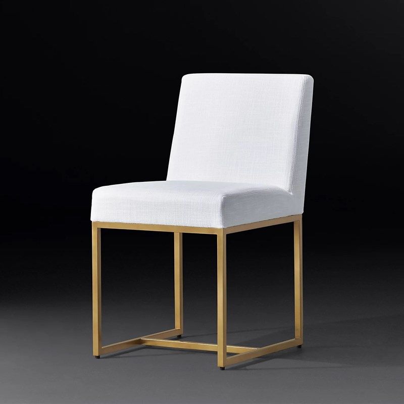 美式乡村复古实木家具餐椅意式现代简约办公椅北欧轻奢极简单人椅