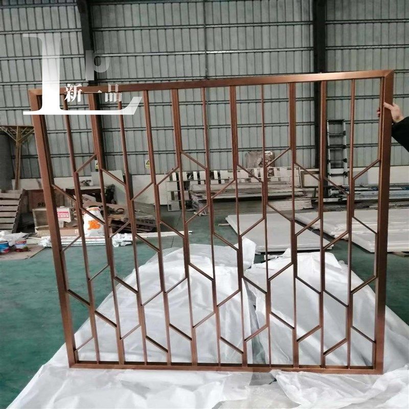 拉丝玫瑰金304不锈钢屏风隔断营销中心屏风隔断金属屏风中式屏风,基础建材,屏风,淘宝优惠券,粉丝福利购,淘宝优惠卷