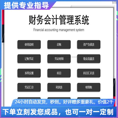 原创设计财务会计管理系统EXCEL表格WPS系统定制