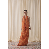 亦各有行25SF高级感印花挂脖显瘦连衣裙原创设计女夏度假长裙