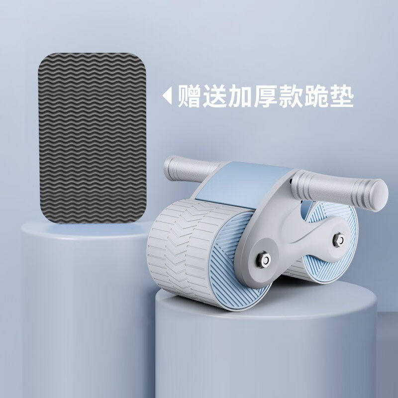 健腹轮自动回弹腹肌轮卷腹轮双轮加大加宽家用运动健身器材男女滚
