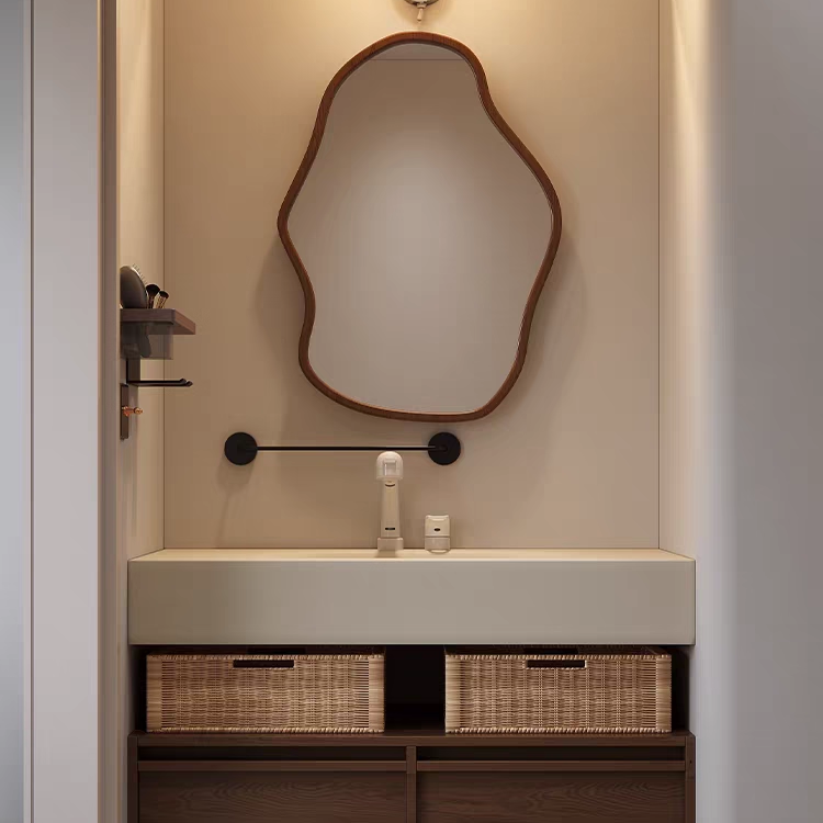 复古智能浴室镜不规则壁挂墙