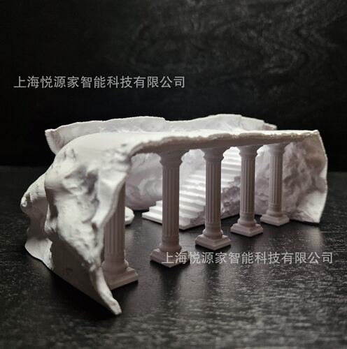 跨境Natural Tunnel Pleco Cave罗马柱异形水族馆饰砾石隧道洞穴