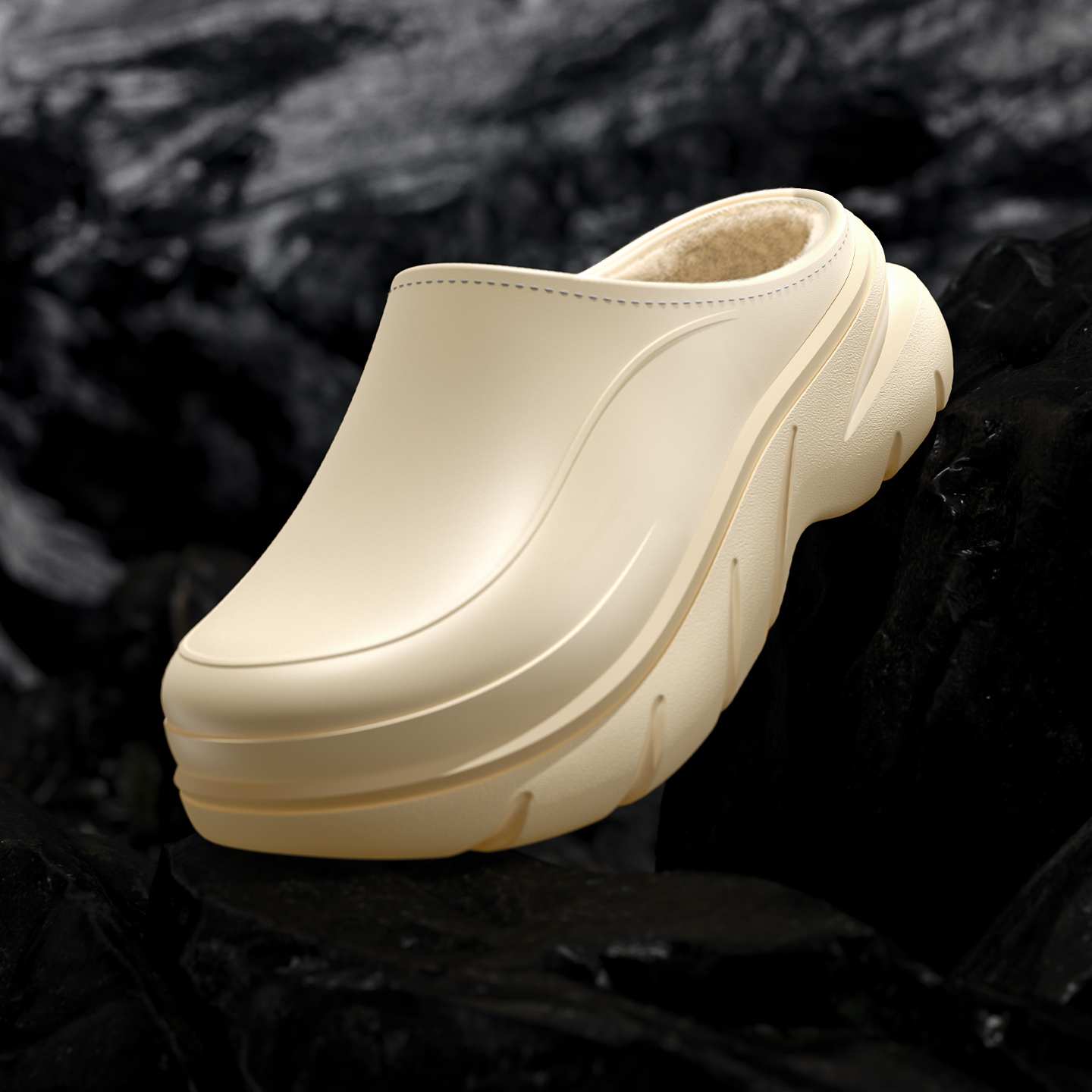 亚束男女棉拖鞋冬季保暖防水加厚