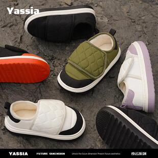 女款 加厚毛毛鞋 棉拖鞋 保暖鞋 男 加绒防水防滑厚底冬季 亚束步云棉鞋