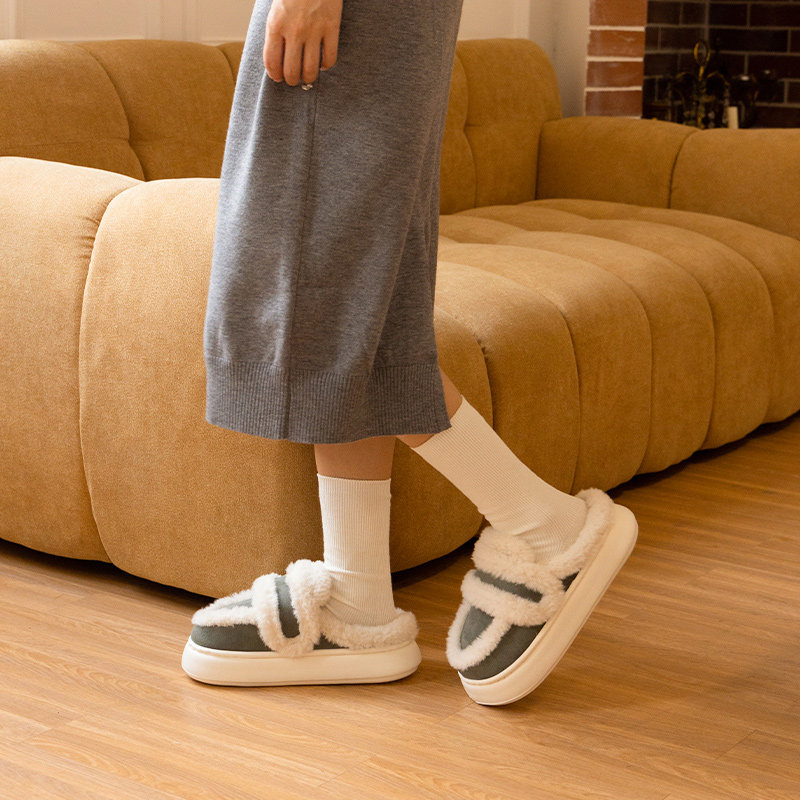 【k姐推荐】亚束逸茉绚棉女棉拖外穿防滑厚底拖鞋秋冬季家居加厚,女鞋,包头拖,淘宝优惠券,粉丝福利购,淘宝优惠卷