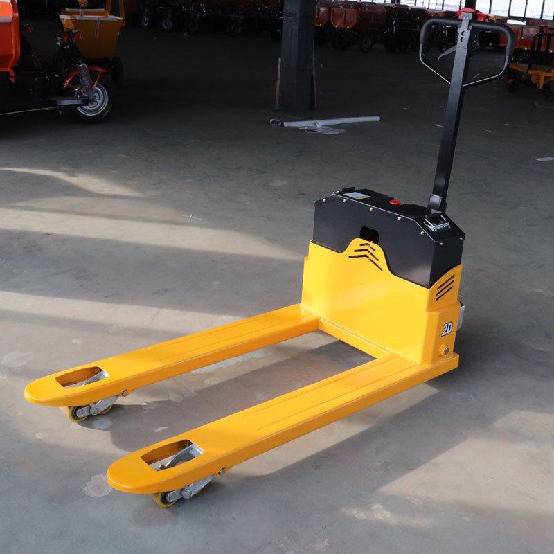半电动搬运车电动行走拖车托盘液压平板叉车 1.5吨2吨半自动地牛