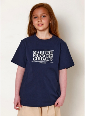 2025夏季新款韩国Marithe儿童纯棉t恤圆领休闲童装短袖男女童半袖