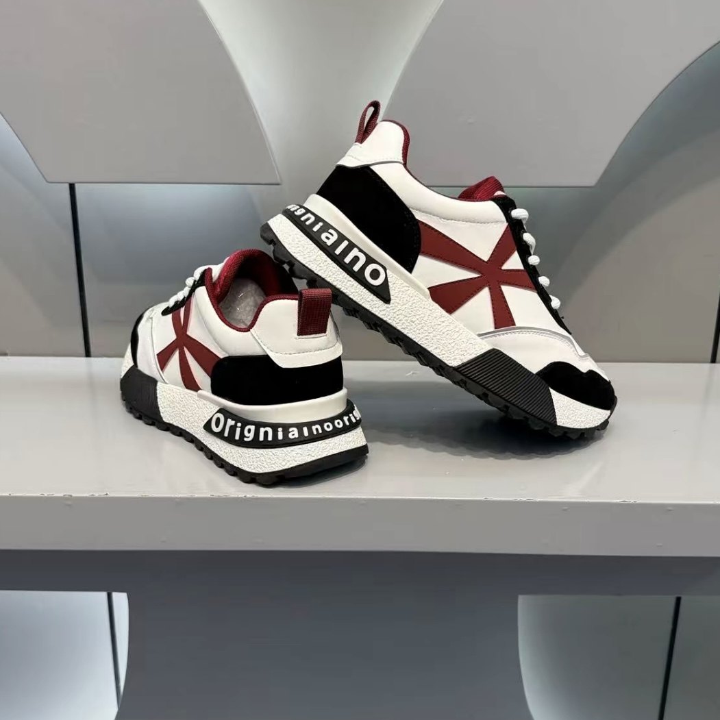 厚底阿甘鞋增高休闲鞋男2026年春季新款皮面运动休闲低帮时尚男鞋,流行男鞋,时尚休闲鞋,淘宝优惠券,粉丝福利购,淘宝优惠卷