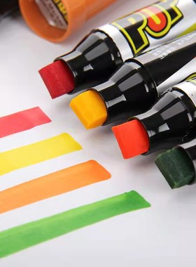 金万年12mm彩色加粗唛克笔pop笔黑色可加墨粗宽头平头广告海报笔