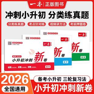 2026新版一本小升初冲刺新卷语文数学英语人教版三步分类模拟卷小学六年级下册升初中测试卷毕业升学总复习真题卷考试分班必刷题