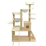 Популярная двойная лестница с короткими ножницами в двойной лестнице котенок многоногромотая платформа с твердым деревом с короткими кошками