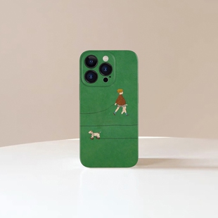 遛狗女孩 mate60适用vivos19荣耀200菲林p80软 小众趣味手机壳iPhone17小米15可爱苹果14promax华为nova13女款