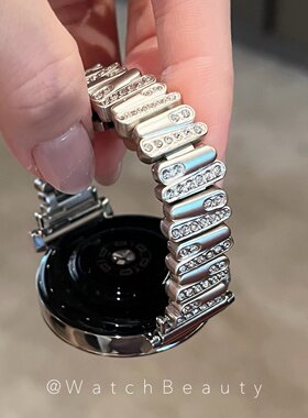 适用华为蝴蝶扣镶钻不规则金属手表表带watch4watch5GT4GT5GT6pro
