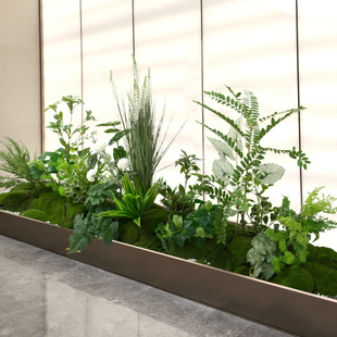 仿真植物苔藓造景装饰组合花槽景观室内高端轻奢仿生绿植盆景摆件