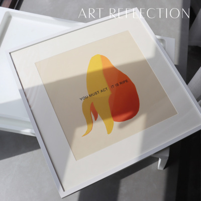 简约芒果原创ins风挂画创意个性卧室墙装饰画艺术家高级质感摆画