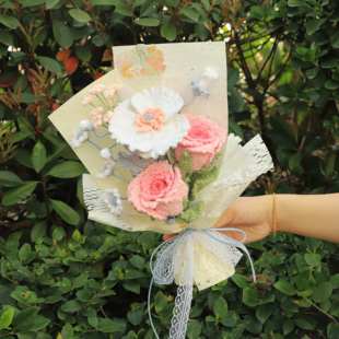 成品生日女生闺蜜礼物手工编织针织毛线实用送女友闺蜜钩织花束